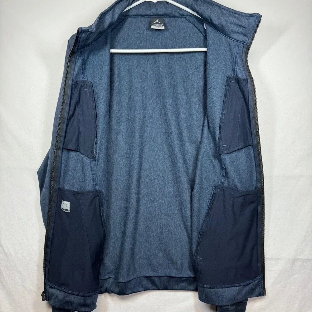 Jordan Dri-FIT Full Zip Jacket Mens‎ Blue Athletic Training 724494-473 Sz Large